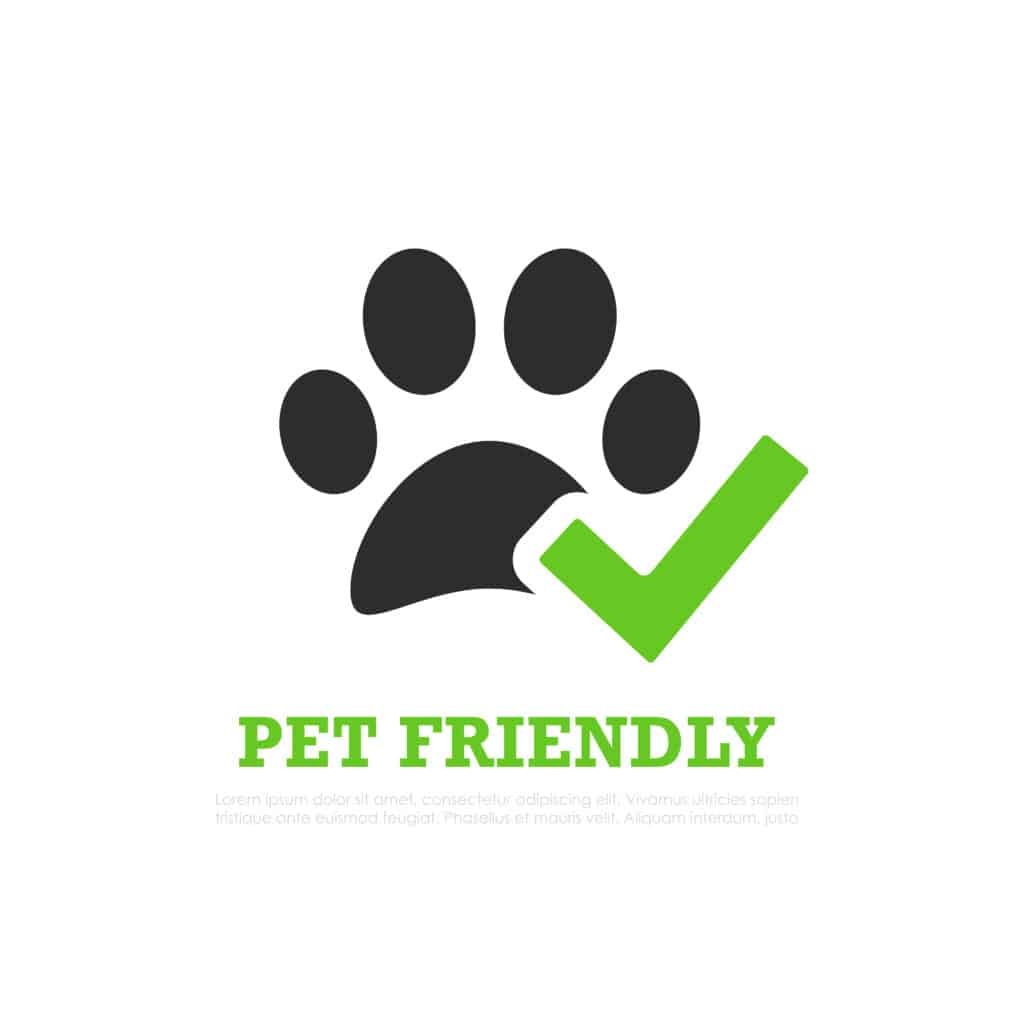 Pet-safe icon ensuring a safe environment for pets and families.